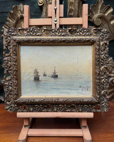 Óleo sobre madera Marina de Valparaíso