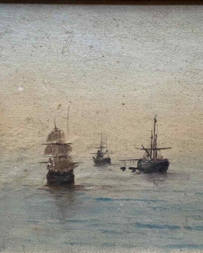 Óleo sobre madera Marina de Valparaíso