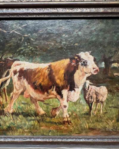 Óleo campestre con vacuno y cordero