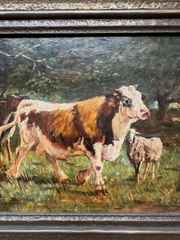 Óleo campestre con vacuno y cordero